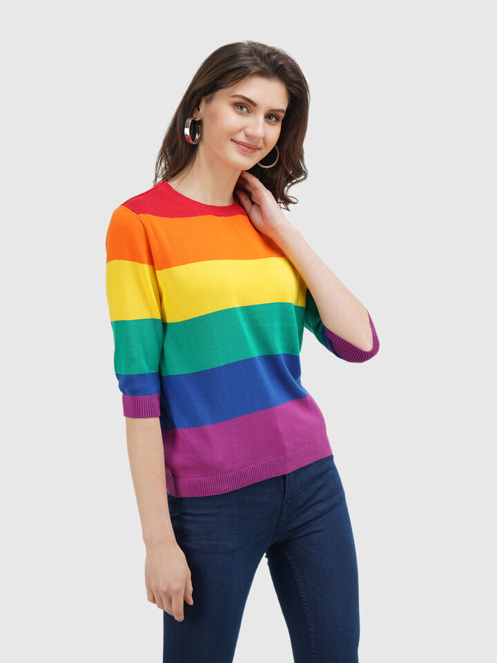 Rainbow Stripe Tricot image number 2